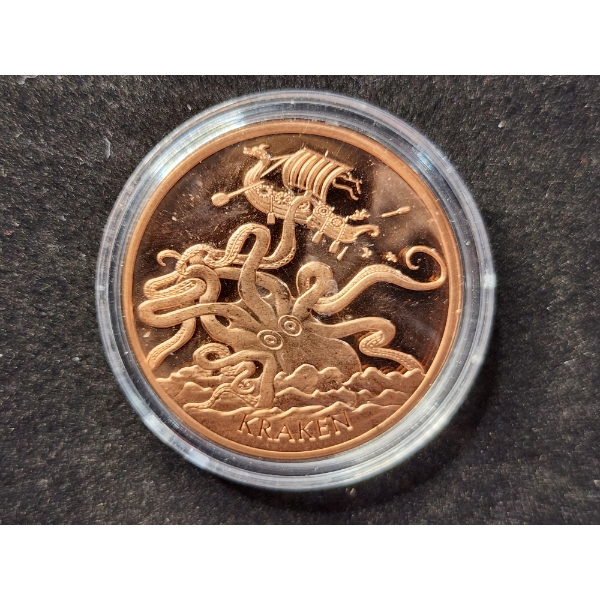 Kraken Anonymous Mint 1 Ounce AVDP .999 Copper Round 