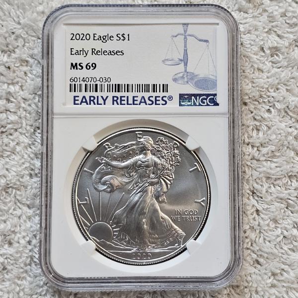 NGC MS69 Graded 2020 .999 Fine Silver 1oz. Eagle