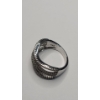 Image 6 : Sterling Silver Multi-Row Crossover Statement Ring - Size 8 - Weight: 4.7g