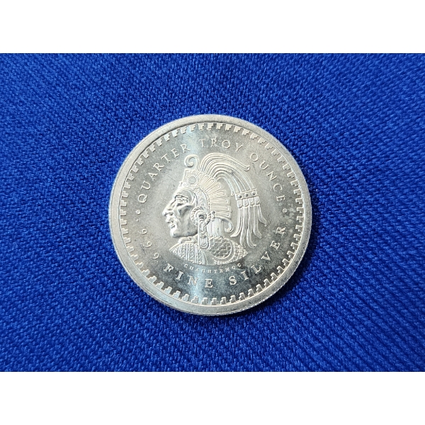 Quarter Troy Ounce .999 Fine Silver Round - Aztec Calendar Design