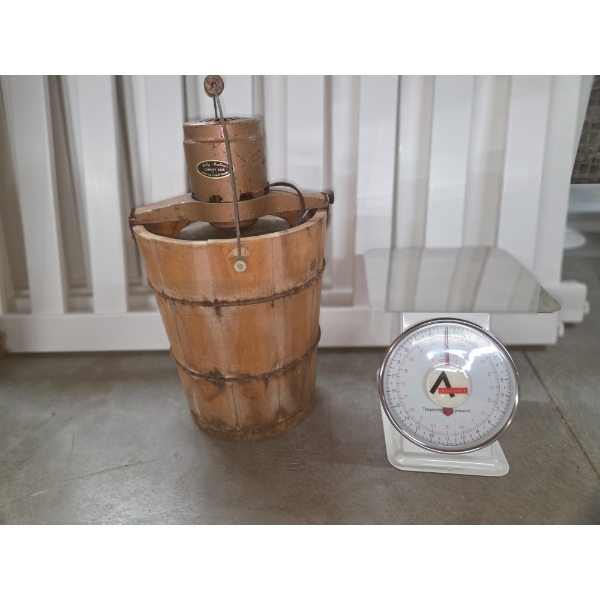 Vintage Ice Cream Maker And Large Scale