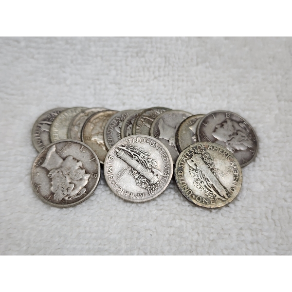 $1.30 Face Value in Assorted United States 90% Silver Dimes 