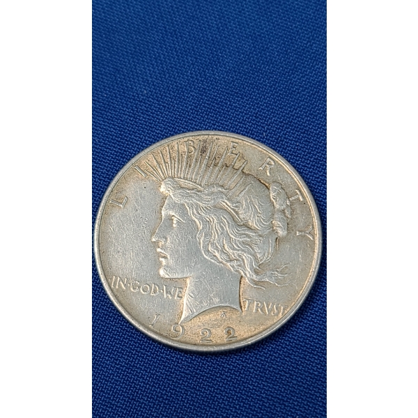 1922 90% Silver Peace Dollar