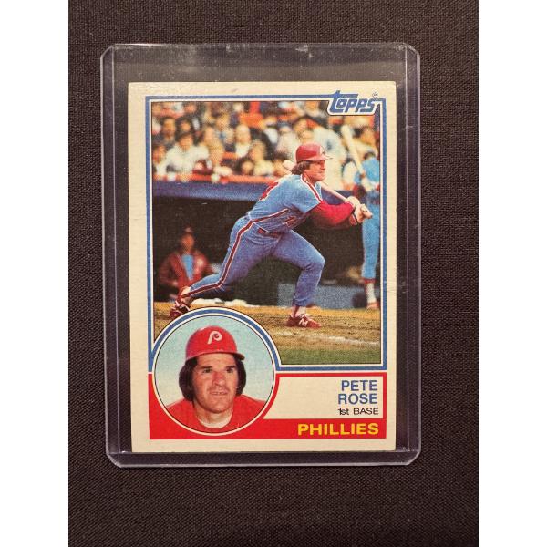 1983 Pete Rose Phillies Topps Baseball Card - Mint Condition