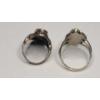 Image 2 : (2) Sterling Silver Rings - Black Onyx Size 5 & Mother Of Pearl Inlay Size 9.5 - Weight: 11.6g