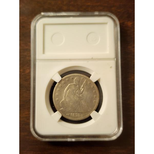INCREDIBLE 1873 Seated Liberty 90% Silver Half Dollar ~ In Higher Grade Condition & Come In A Case!