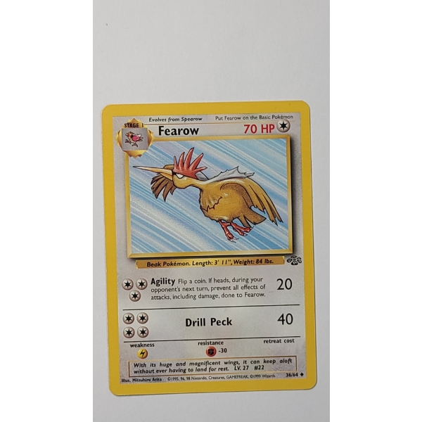 1999 Fearow #36/64 Pokemon Trading Card From The Jungle Set - Near Mint