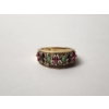 Image 6 : 14K Gold Ring with Diamonds and Colorful Stones Size 10 TW: 5.3g