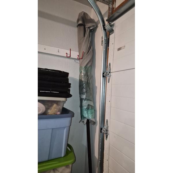 PICKUP IN NORTHFIELD - Tan Patio Umbrella With Swivel / Tilt Adjuster - See Pics 