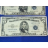 Image 3 : (2) 1953 United States Blue Seal $5 Silver Certificates