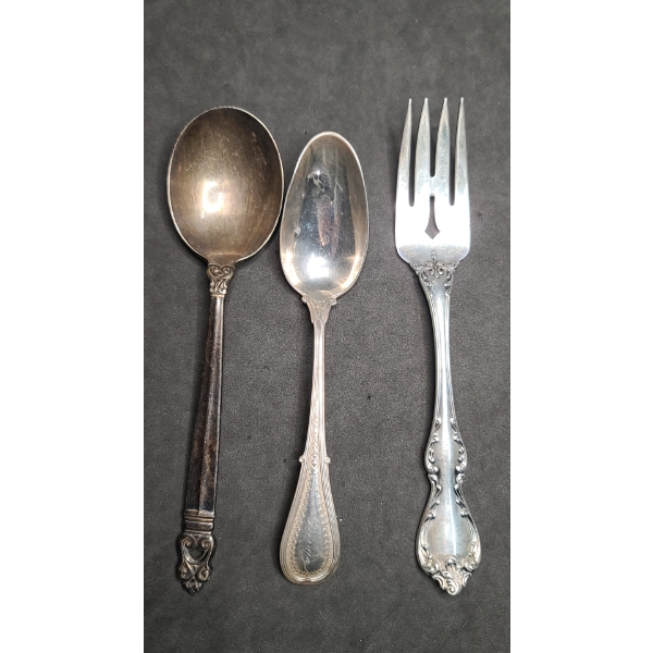 (3) Pcs Of Sterling Silverware - Total Weight: 113.1g