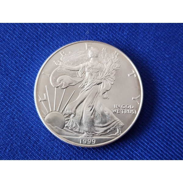 1999 Silver American Eagle $1 Coin - 1 oz .999 Fine Silver