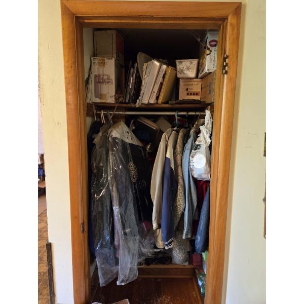 *Pick Up At Louisville Home - No Shipping Available* Contents Of Kitchen Closet Including Coats, Sto