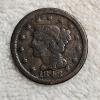 Image 1 : United States 1848 Braided Hair Large Cent One Cent Coin