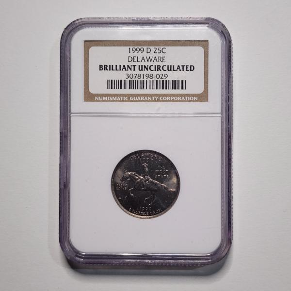 NGC Brilliant Uncirculated 1999-D Delaware United States Quarter 
