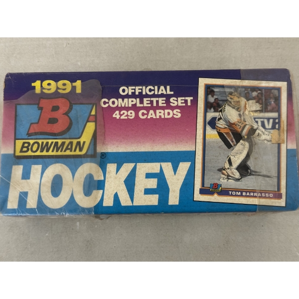 1991 Bowman Hockey Card Set - Plastic Wrap Is Partially On, But Set Is Unopened