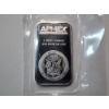 Image 1 : One Troy Ounce AMPEX .999 Fine Silver Bar Featuring American Eagle Design