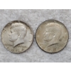Image 1 : Two 1964 United States Kennedy 90% Silver Half-Dollar Coins AFV $1.00