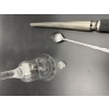 Image 1 : Ring Sizer - Clear Bell with Broken Shell Piece & Spoon - Bird Bell Made in Romania 