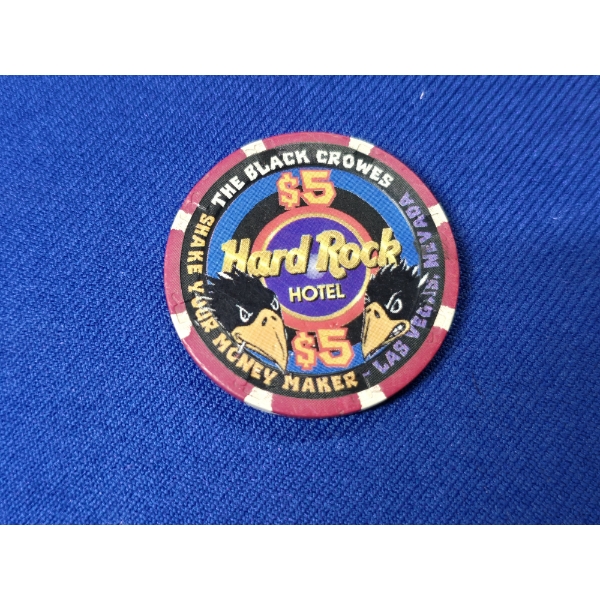 Hard Rock Hotel & Casino Las Vegas "The Black Crows" $5 Chip