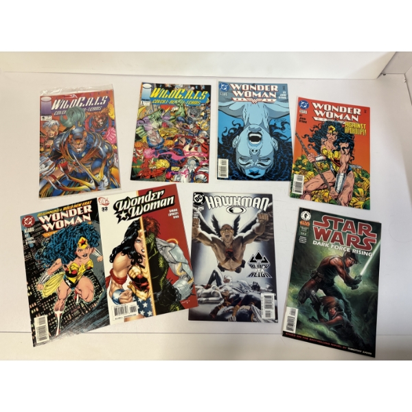 Comic Books - Set of 8 Comics - Wonder Woman - Star Wars - DC Comics - Wild C.A.T.S - Hawkman 
