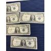 Image 3 : One Dollar Silver Certificates Blue Seal - 5 Total - 1957 A (4)- 1957
