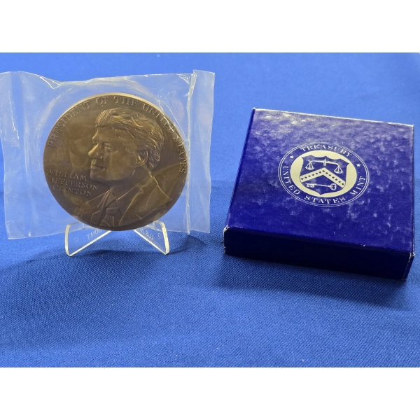 1993 William Jefferson Clinton Presidential Inaugural Bronze Medal 3in. 