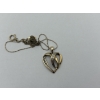 Image 2 : 10K Heart Necklace with Diamonds - Knotted - 2.3 Grams 
