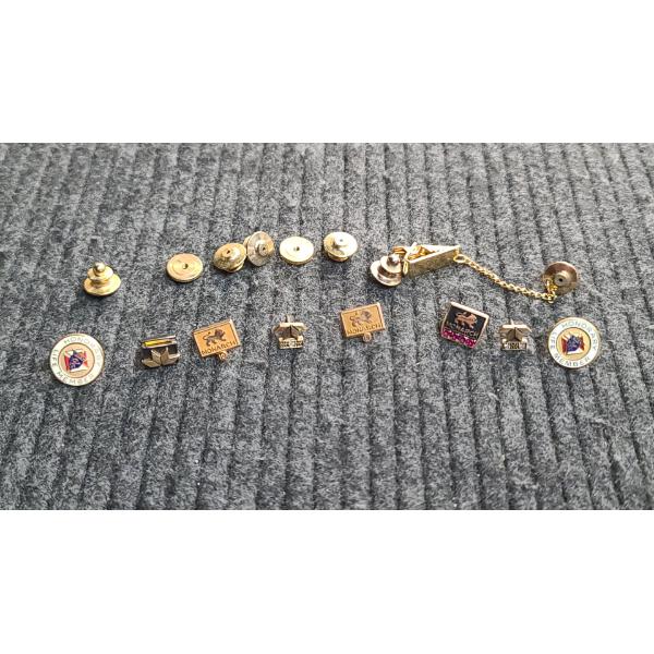 (6) Pieces 10K Gold Cufflinks/Pins 8.2 Grams & (2) Pieces Gold Filled Pins 3.2 Grams