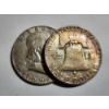 Image 3 : $1.00 Face Value in Assorted 90% Silver United States Franklin Half Dollars~ Dates & Conditions Vary