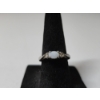 Image 2 : Vintage Avon White Fire Opal Ring w/ Two Rhinestones - Sterling Silver - Total Weight: 2.7g