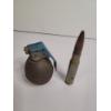 Image 4 : 2 Small Pocket Knives, Hollowed Out Grenade And Hollowed Out 50 Cal