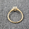 Image 3 : 14K Yellow Gold Ring Ft. Clear Center Stone ~ Size 6 ~ Weighs 1.5 Grams Total