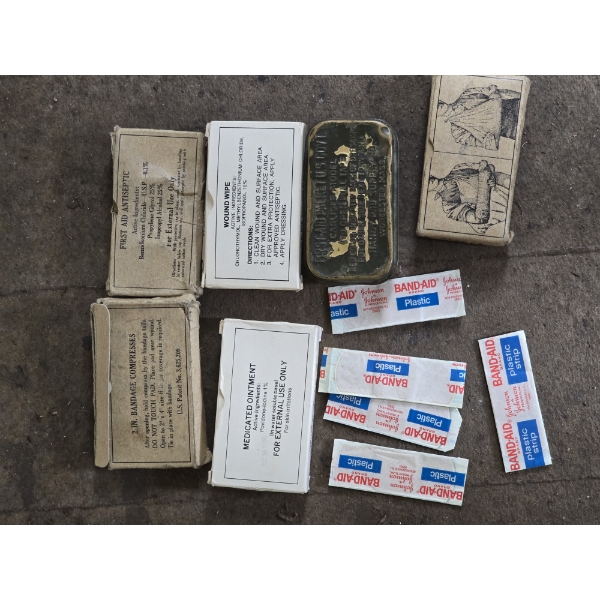 Vintage Military First Aid Items