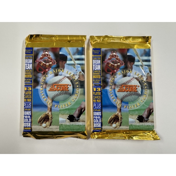 2 - 1994 Score Baseball Wax Packs - Unopened & Factory Sealed - Possible A Rod & Other Big Cards