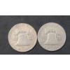 Image 2 : United States 1951 & 1952 Franklin 90% Silver Half Dollars