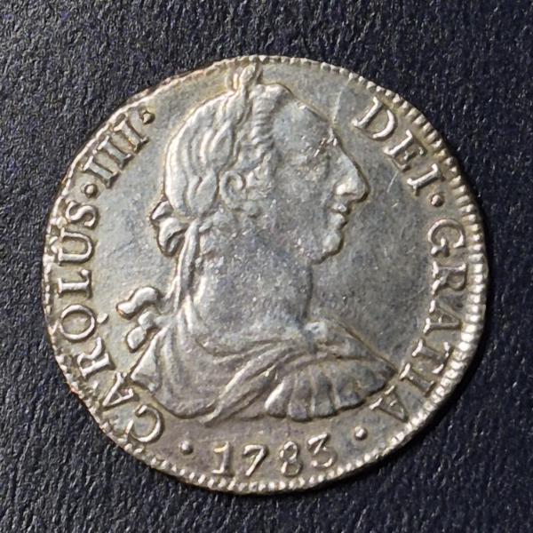 RARE 1783 Spanish 8 Reales Silver Coin Carollus III RARE