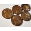 Image 3 : Five Assorted United States Pennies Ft. 4 Wheat & 1 Copper Lincoln ~ INCLUDES 1909 VDB!