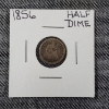 Image 1 : 1856 United States Seated Liberty 90% Silver HALF Dime Minted in Philadelphia ~  