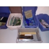 Image 3 : Stained Glass Tools & Supplies - 4  Large Group In Bins - Remaining SG Glass Cut Pcs - Colors/Shapes