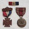 Image 1 : Vintage US Military and Civil War Veteran Auxiliary Medals and Artillery Ribbon Collection