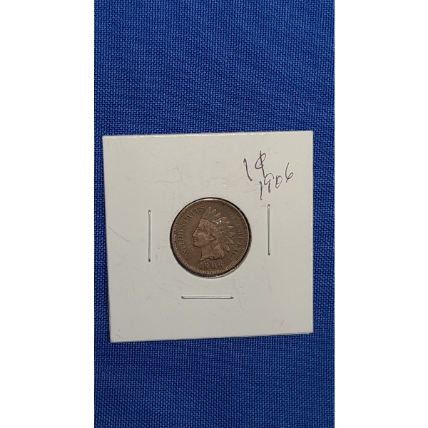 United States 1906 Indian Head Cent - Excellent Condition 