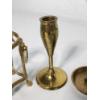 Image 4 : Lot of Brass Candleholders - India Stamp on Bottom - 4-5in Tall