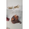 Image 7 : Small Quartz Mantle Clock, Eagle Paper Weight & Blown Glass Eagle Figurine 