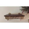 Image 2 : Group As Shown - Asian Themed Wall Shelves Each 12" by 5"  - Includes Floral Wall Decor