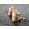 Image 5 : 14K Gold Cameo Earring Set - Weighing 10.6 Grams