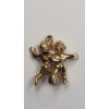 Image 2 : 14K Yellow Gold Gemini Zodiac Pendant With Diamond - Weight: 7g