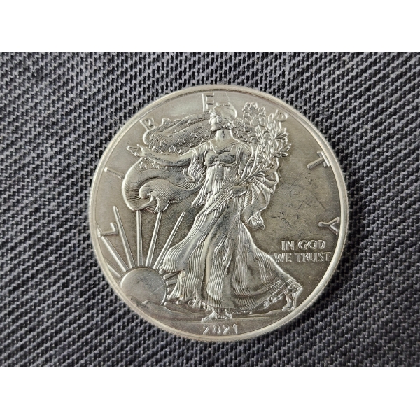 2021 Type 1 American Eagle 1 Oz Fine Silver 