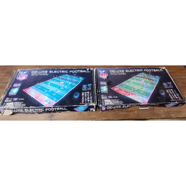 (2) Tudor Games/NFL Deluxe Electric Football Tabletop Game Boards