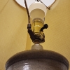 Image 8 : Nice 1986 Rowe Pottery Works Crock Lamp Ft. Beautiful Bird Painted On Side ~ With Shade